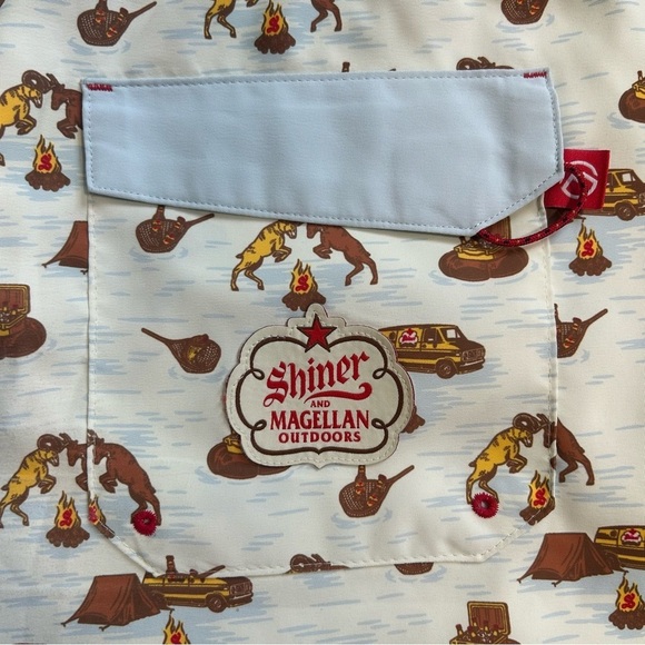 Magellan Shiner Bock Novelty Print Swim Outdoor Shorts XL - Picture 1 of 12